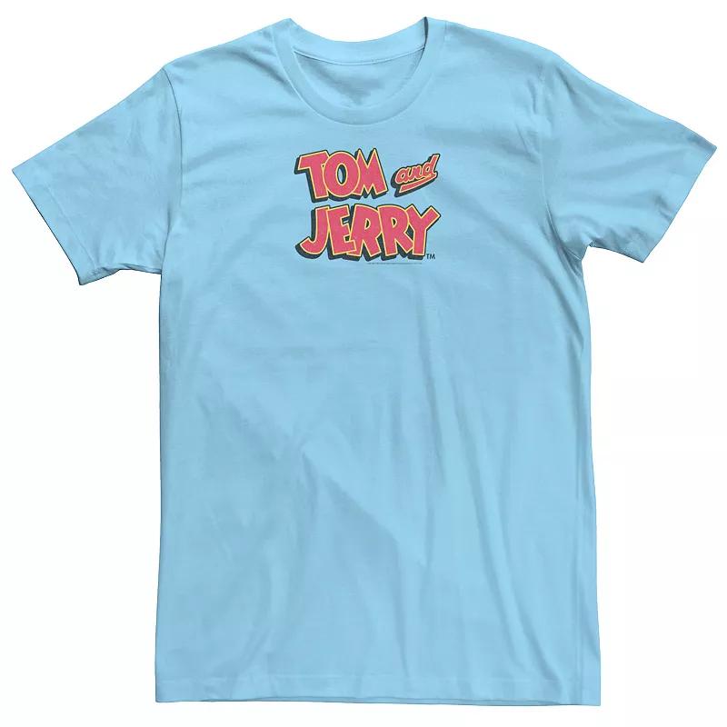 Men's Looney Tunes Tom & Jerry Logo Tee, Size: Medium, Light Blue Product Image