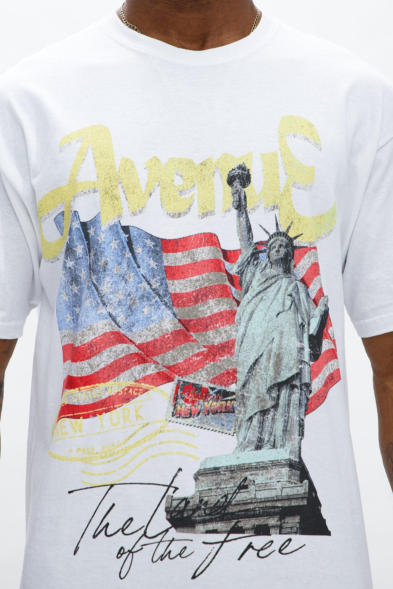 Land Of The Free Short Sleeve Tee - White Male Product Image