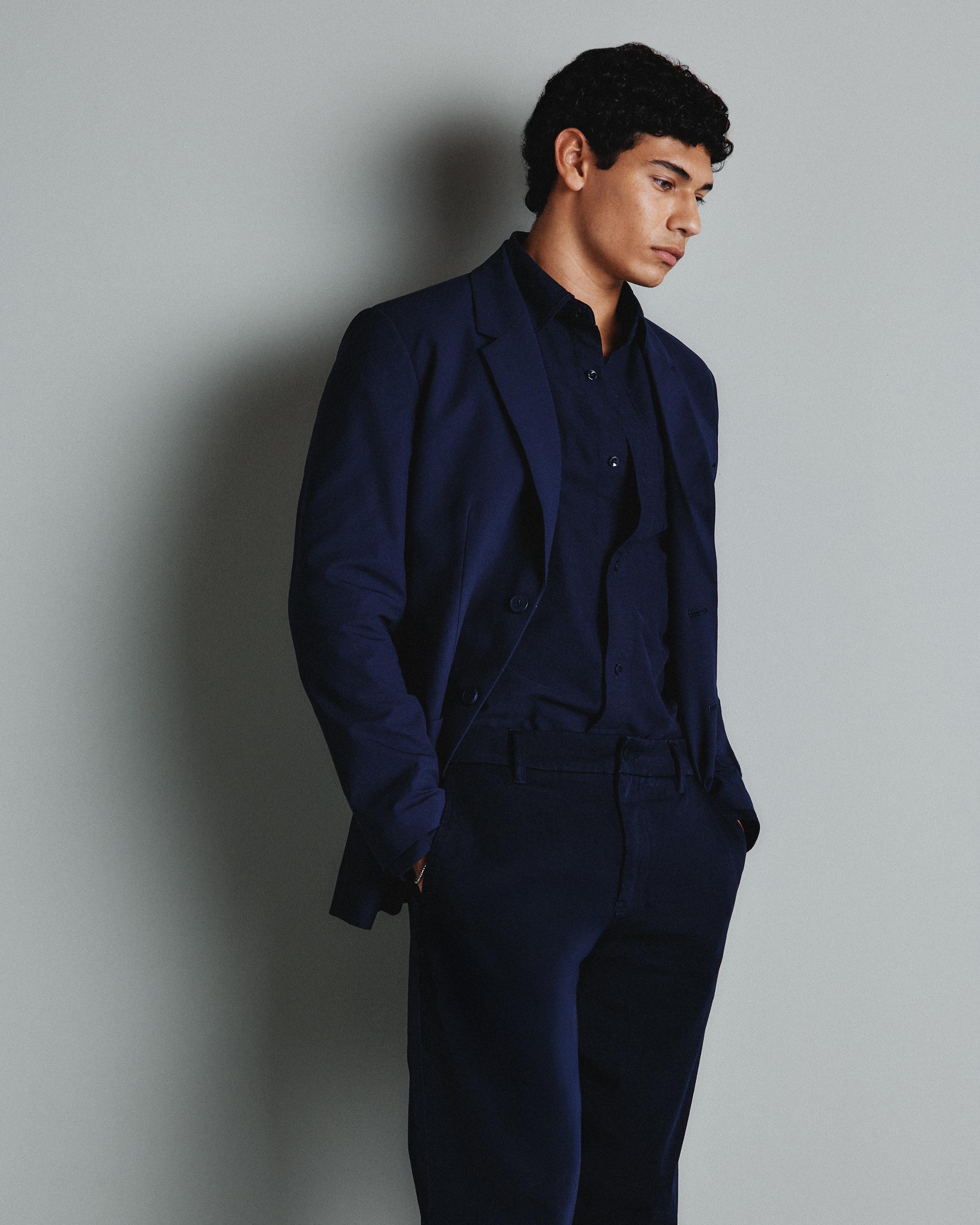 Quince | Men's Stretch Textured Twill Shirt Organic Cotton Product Image