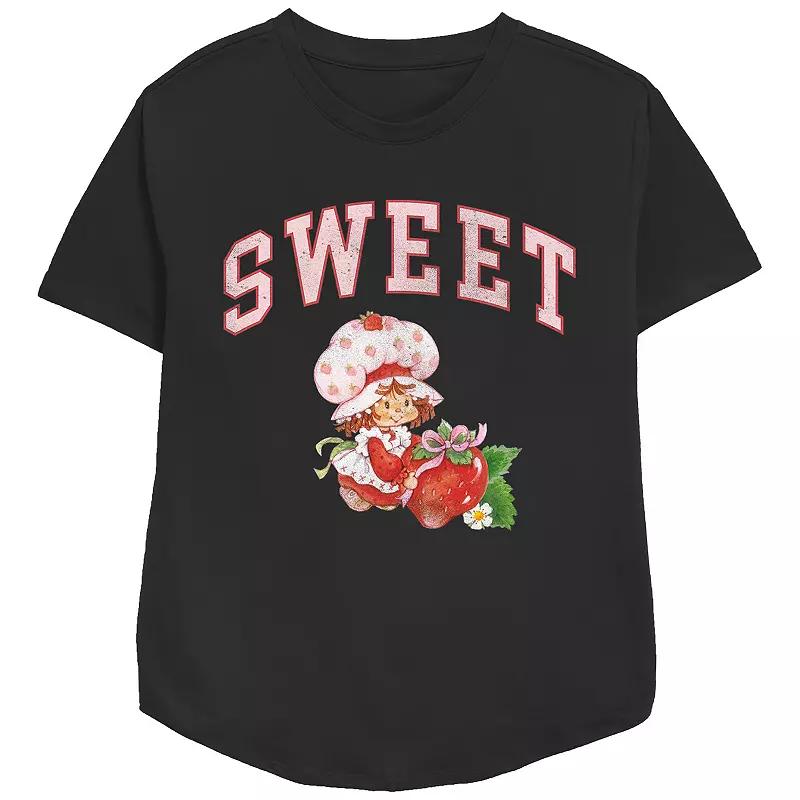 Women's Strawberry Shortcake Sweet Relaxed Fit Graphic Tee, Girl's,  Product Image