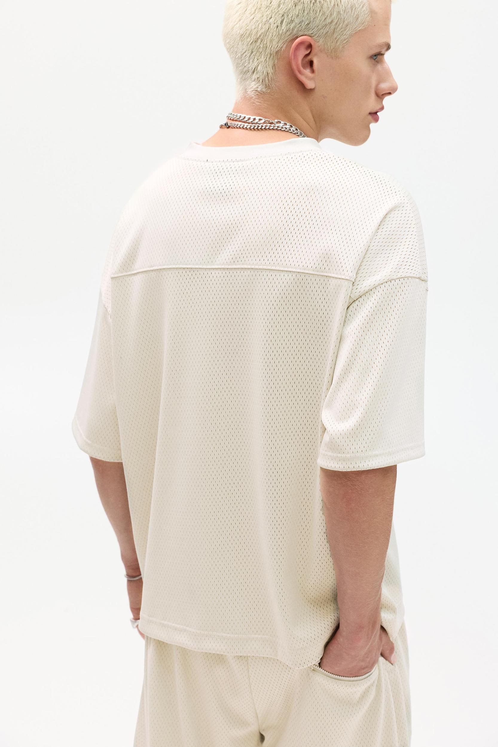 STWD mesh fabric T-shirt Product Image