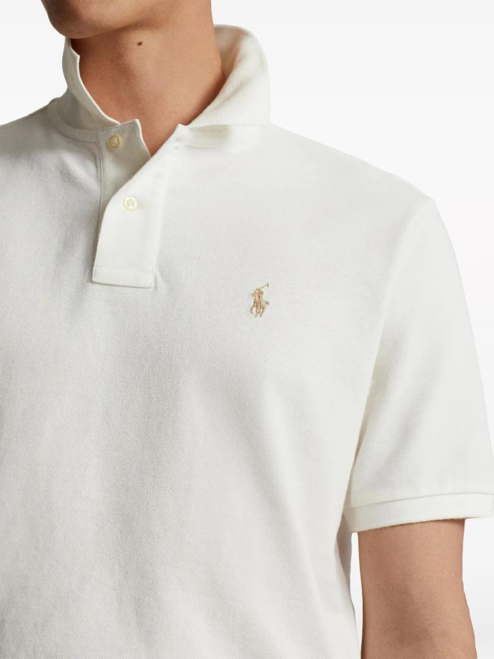 Polo Pony-embroidered cotton polo shirt Product Image