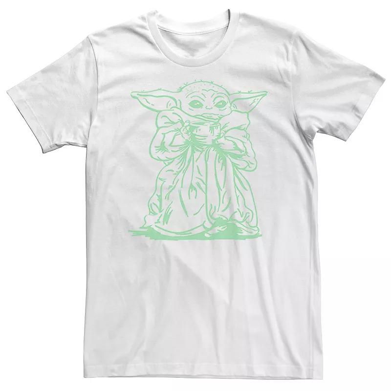 Big & Tall Star Wars The Mandalorian The Child Line Art Portrait Tee, Men's,  Product Image