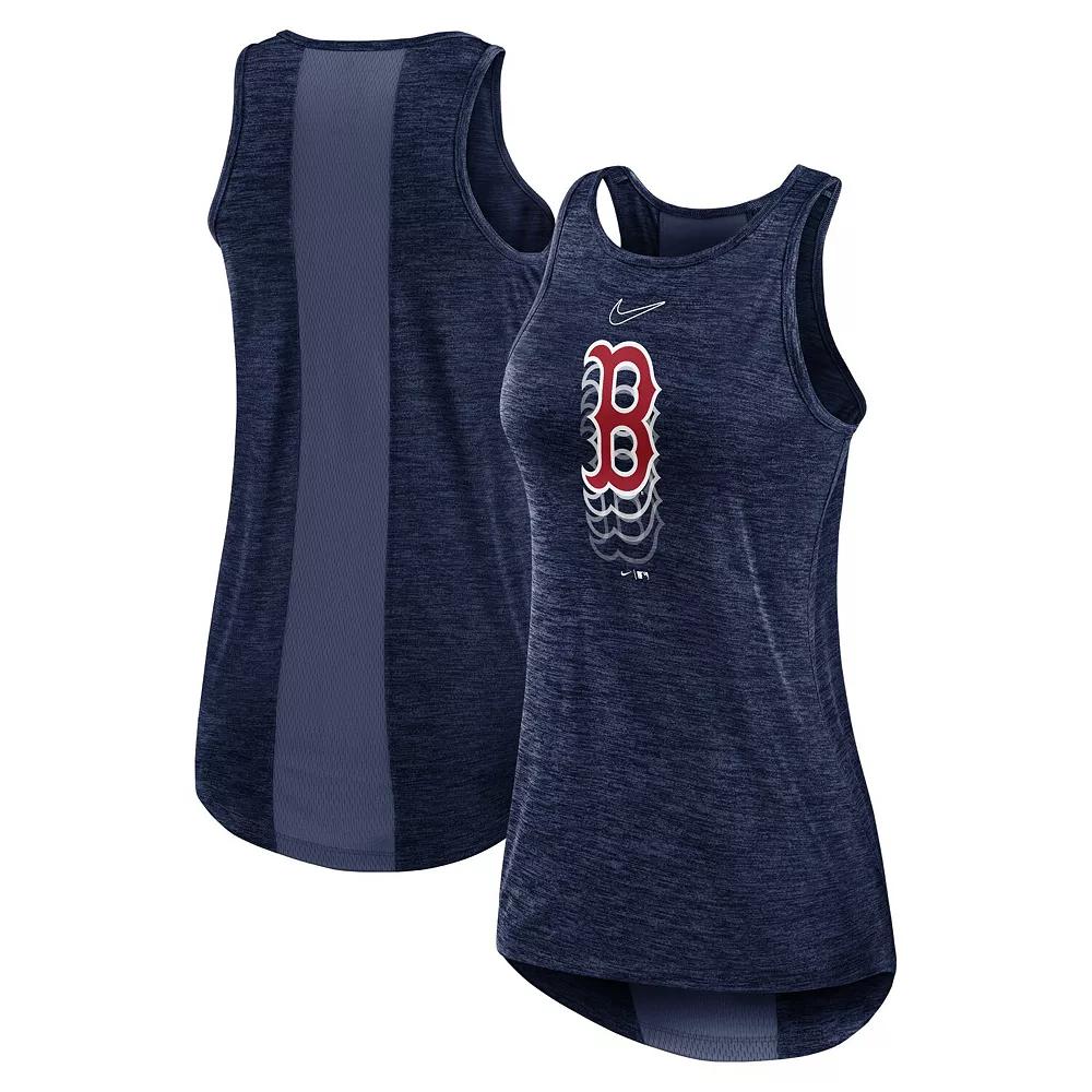 Women's Nike Navy Boston Red Sox Logo Fade High Neck Performance Tank Top, Size: XS, Blue Product Image