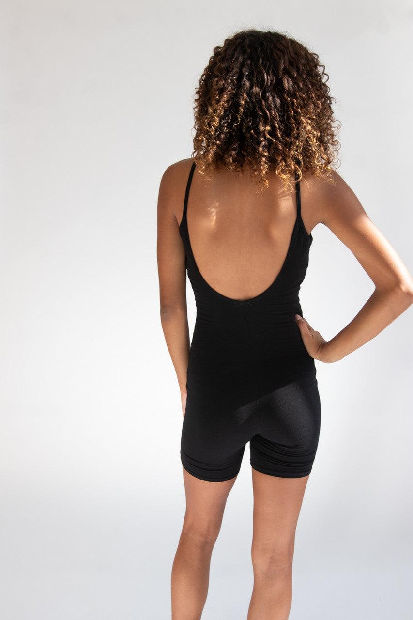Open Back Biker Romper Product Image