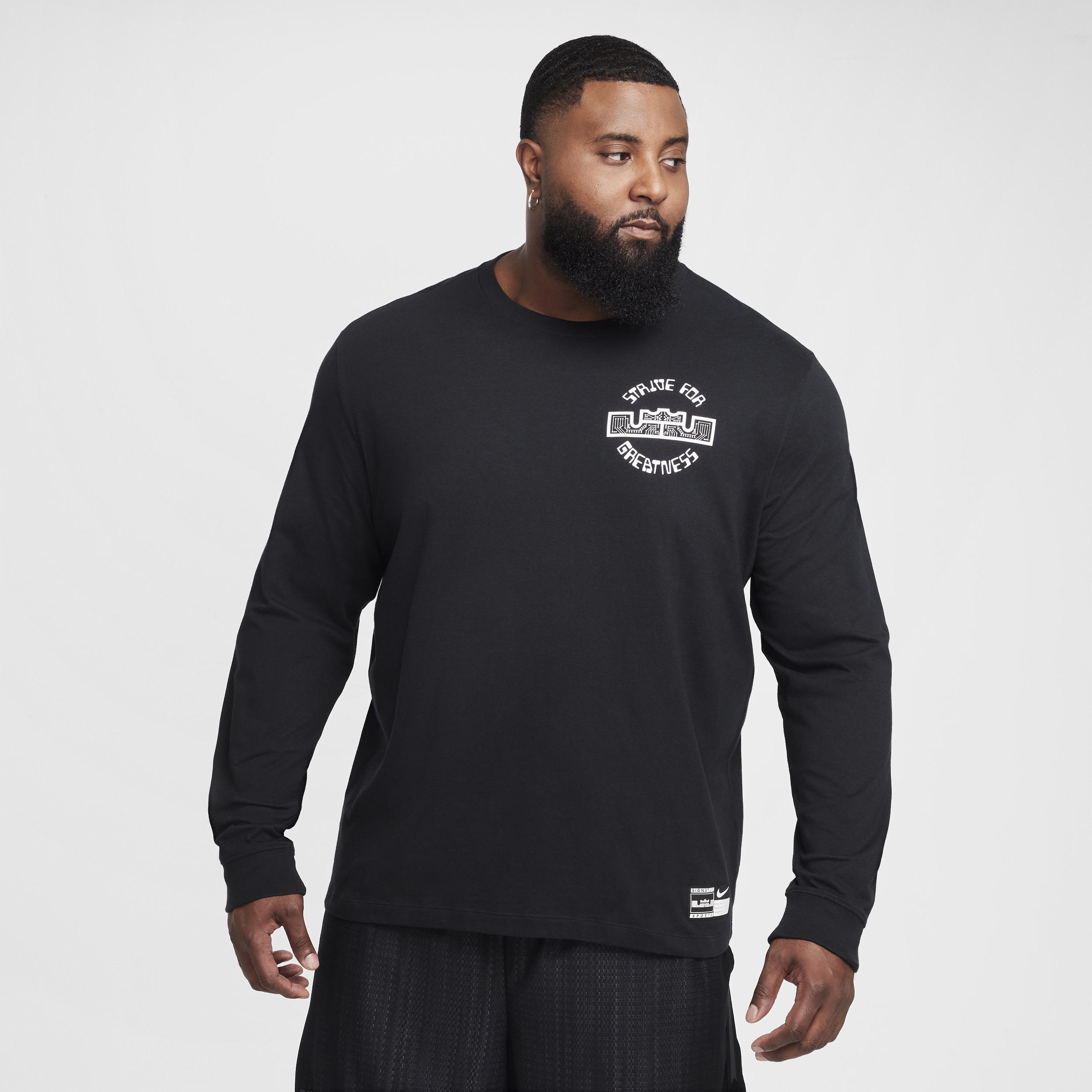 Nike Mens LeBron Max90 Long-Sleeve Basketball T-Shirt | HF6191-010 Product Image