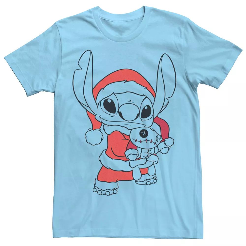 Disney's Lilo & Stitch Men's Christmas Stitch Santa Claus Portrait Tee,  Product Image