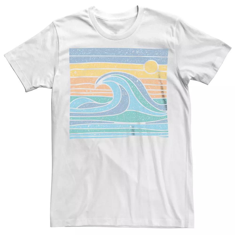 Men's Waves Sunset Lines Box Graphic Tee,  Product Image