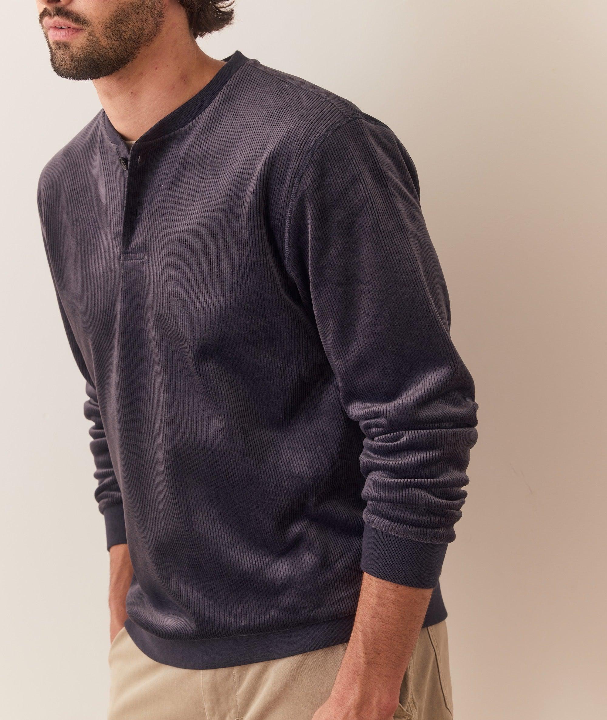 Cord Velour Henley Product Image