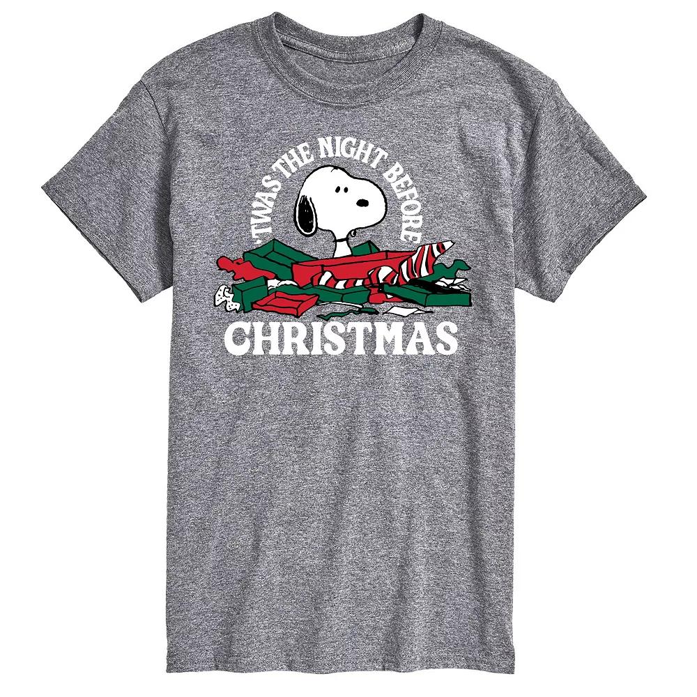 Big & Tall Peanuts Christmas Tee, Men's,  Product Image