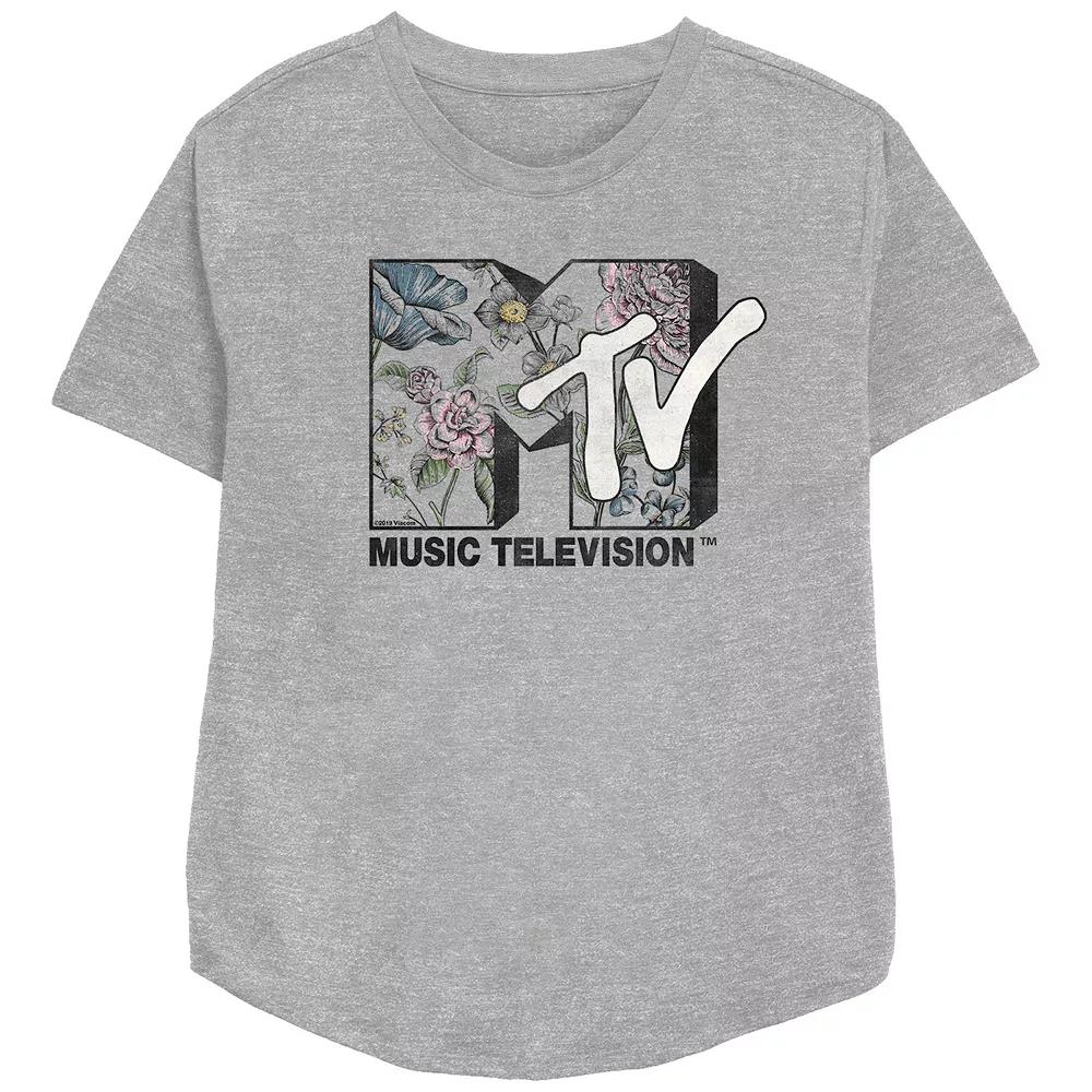 Women's MTV Botanical Logo Relaxed Fit Graphic Tee, Girl's,  Product Image