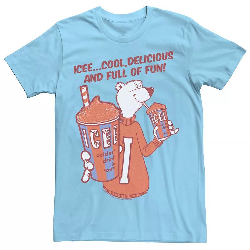 Men's ICEE Cool Delicious And Full Of Fun Coldest Drink In Town Tee, Size: Large, Light Blue Product Image