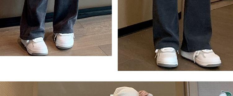 Maternity High Rise Plain Fleece-Lined Loose Fit Pants Product Image