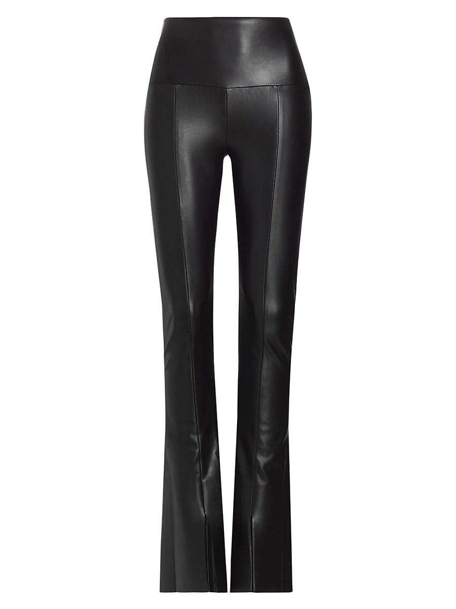 Womens Spat Flared Faux Leather Leggings Product Image