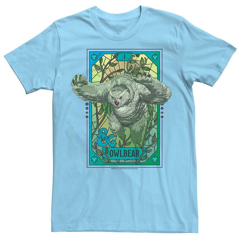 Men's Dungeons & Dragons Owlbear Mosaic Tarot Card Tee, Size: Large, Light Blue Product Image