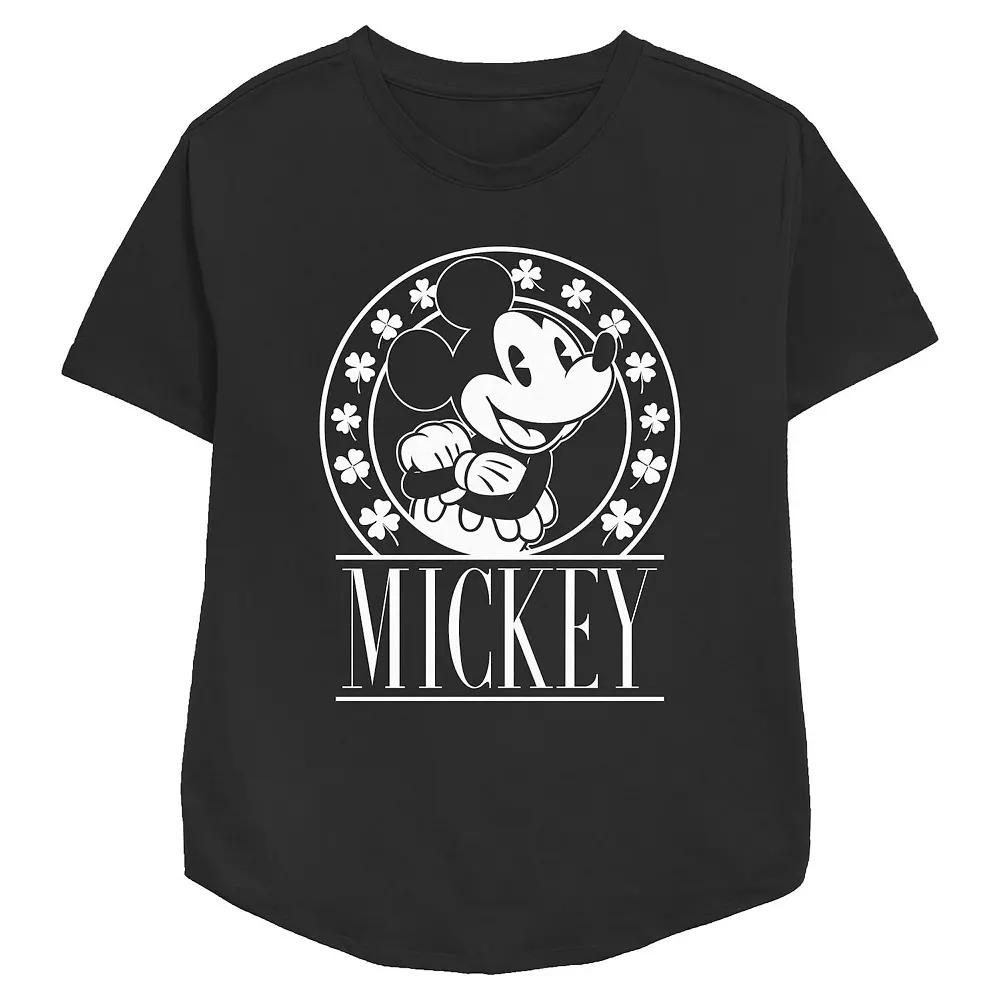 Disney's Mickey Mouse Lucky Stamp Women's Relaxed Fit Graphic Tee,  Product Image