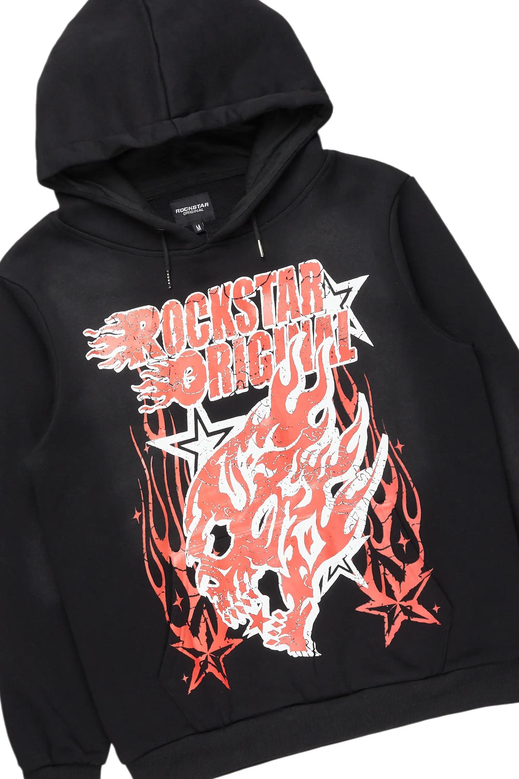 Smitty Black Hoodie & Stellan Stacked Flare Jean Bundle Male Product Image