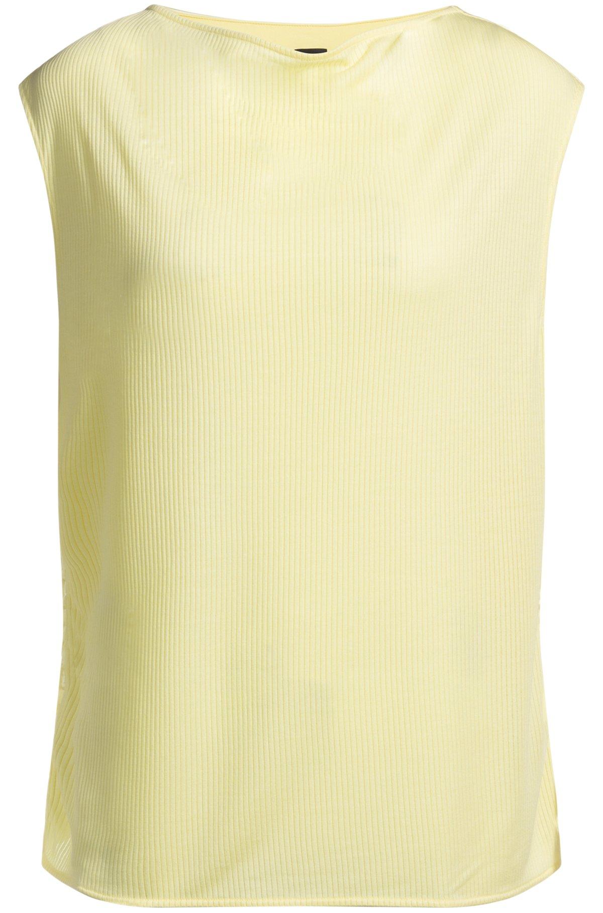 Sleeveless T-shirt with ribbed front Product Image