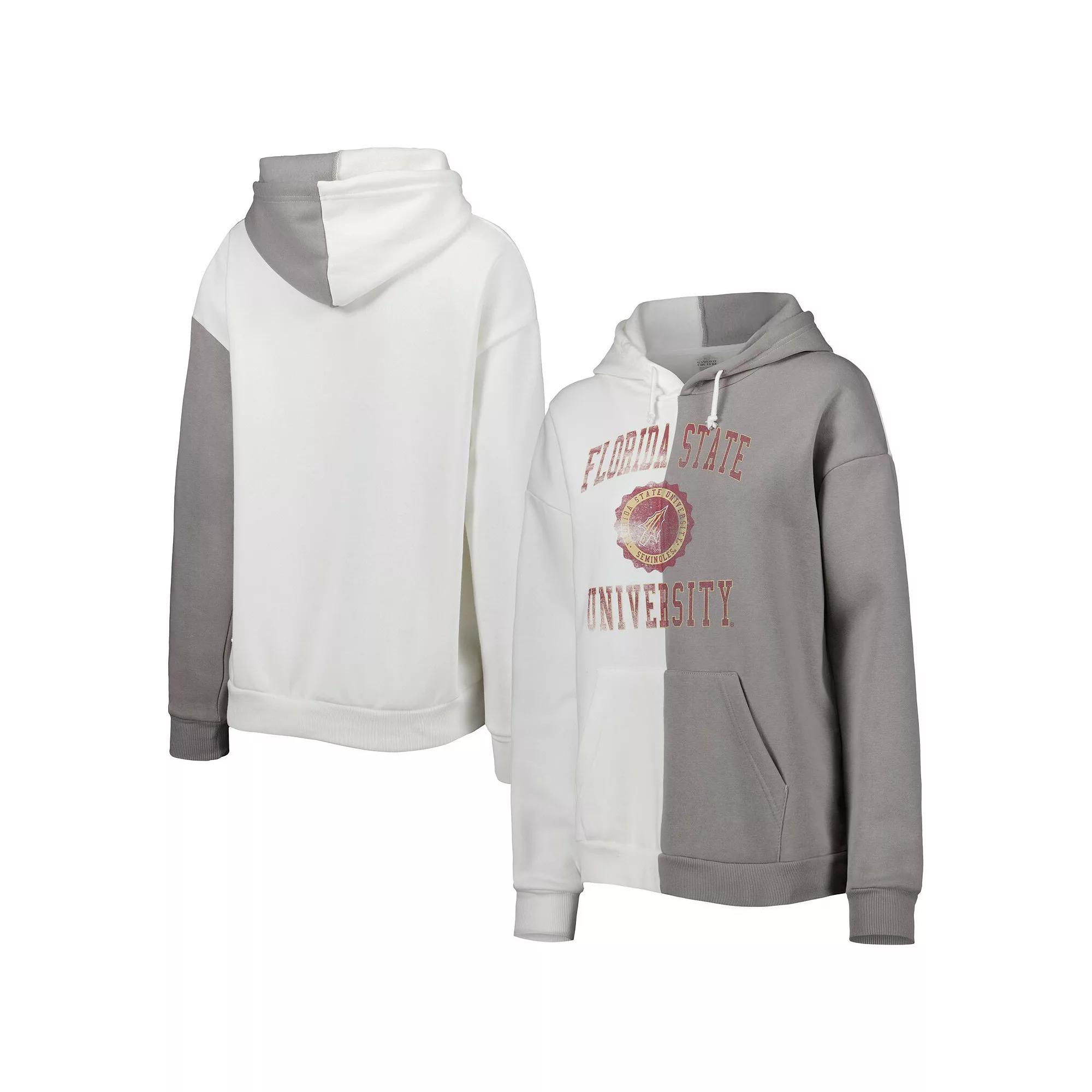 Women's Gameday Couture Gray/White Florida State Seminoles Split Pullover Hoodie,  Product Image