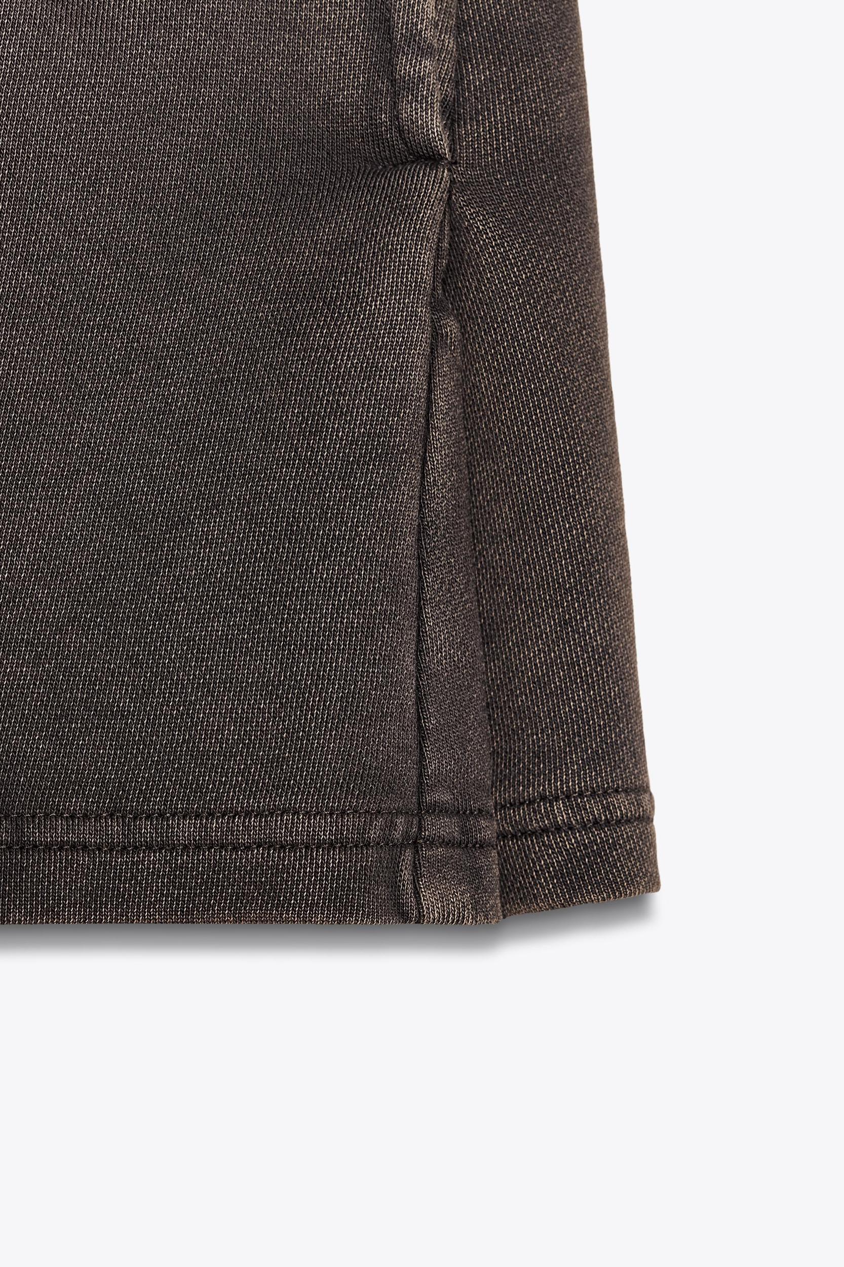 WASHED HEAVY COTTON MINI SKIRT Product Image