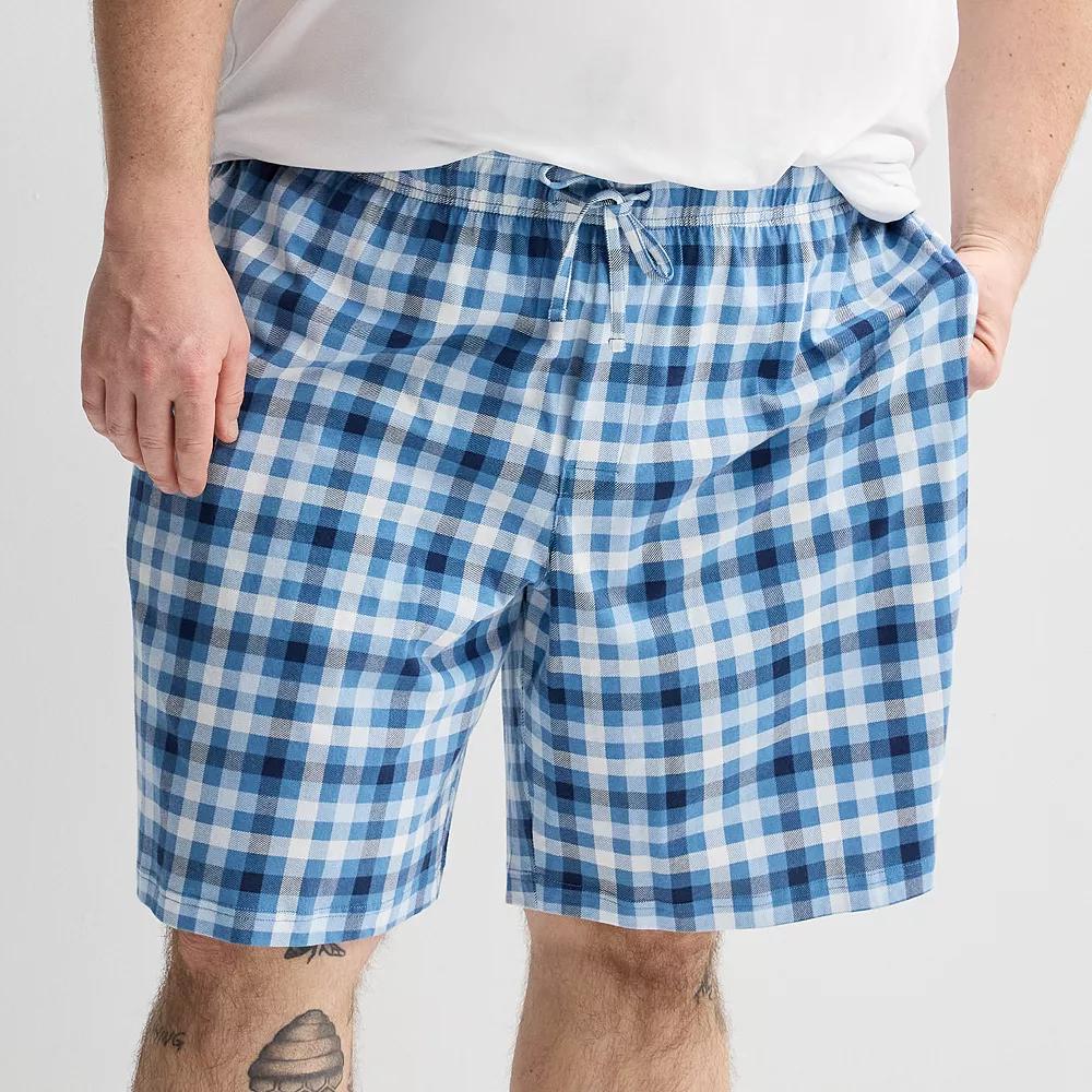 Big & Tall Sonoma Goods For Life® Essential Knit Pajama Shorts, Men's, Size: 2XB, Checkered Plaid Blues Product Image