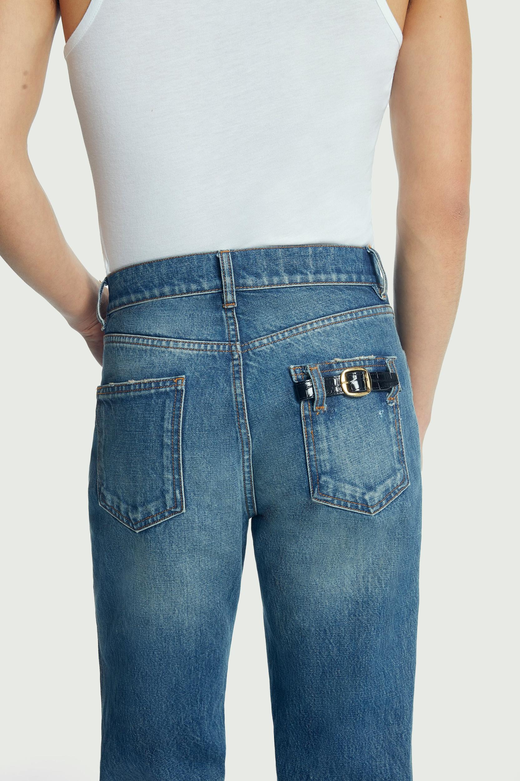 Straight Leg Denim Pants Product Image