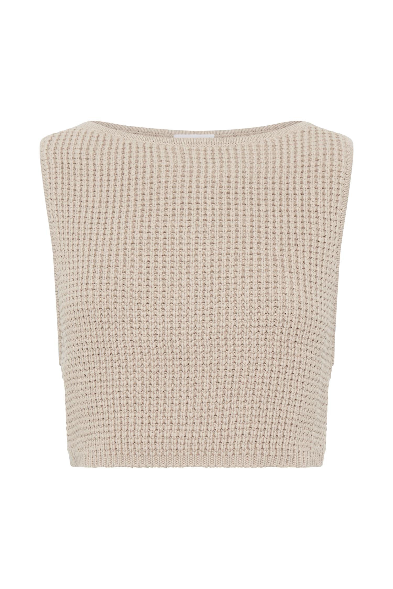 Gianni Sleeveless Knit Top - Natural Product Image