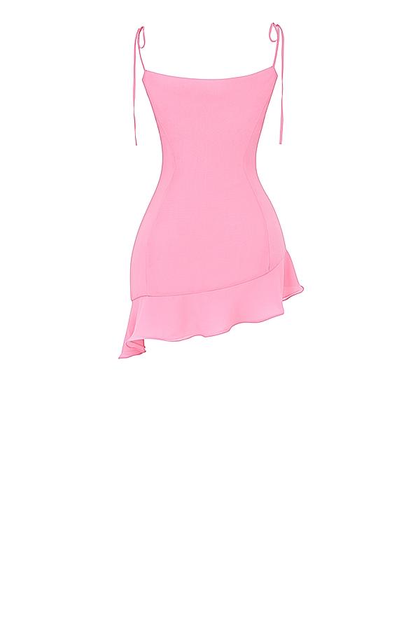 Marcia  french pink ruffle mini dress Product Image