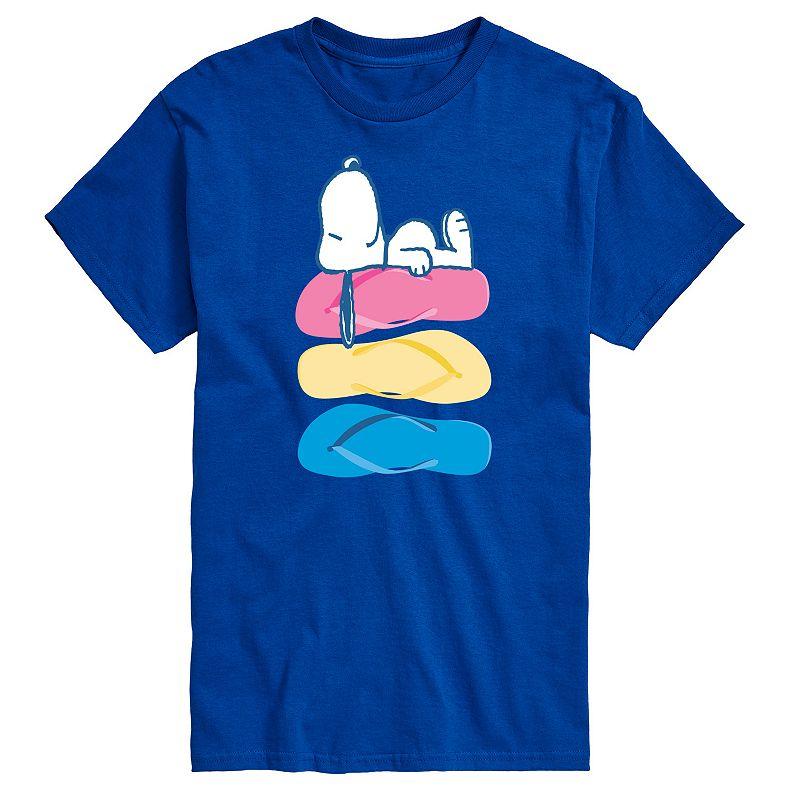 Big & Tall Peanuts Snoopy Laying On Flip Flops Graphic Tee, Men's,  Product Image