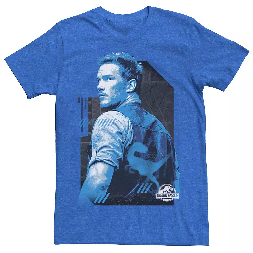 Men's Jurassic World Owen Blue Tone Portrait Tee,  Product Image