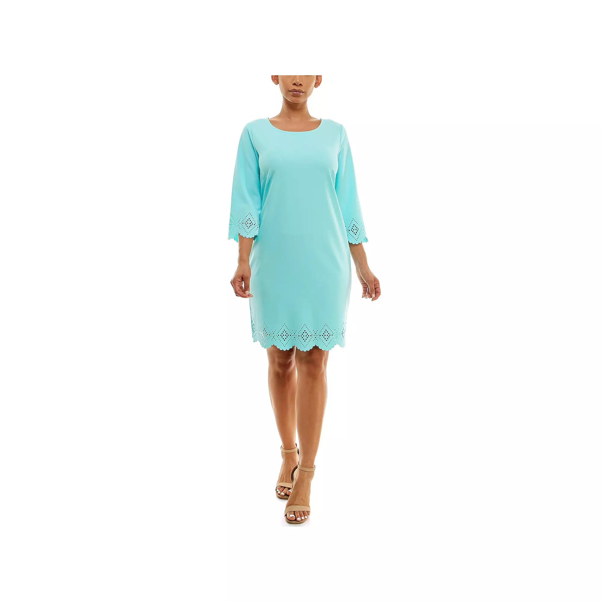 Women's Nina Leonard Laser Cut Dress,  Product Image