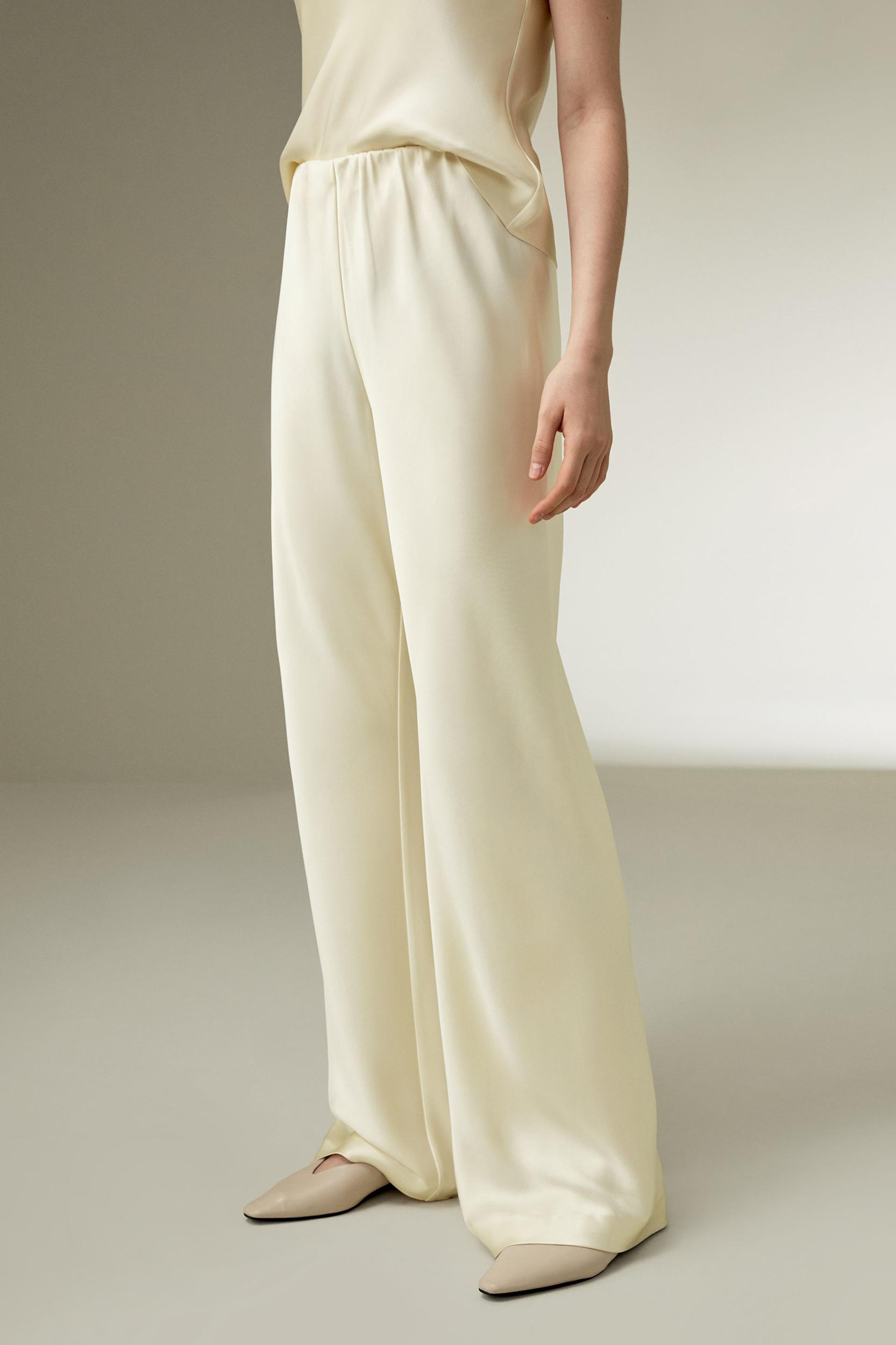 LILYSILK Silk Pants Women - Lily White 100 Silk - Classic Relaxed Fit Pants Petite 8 Product Image