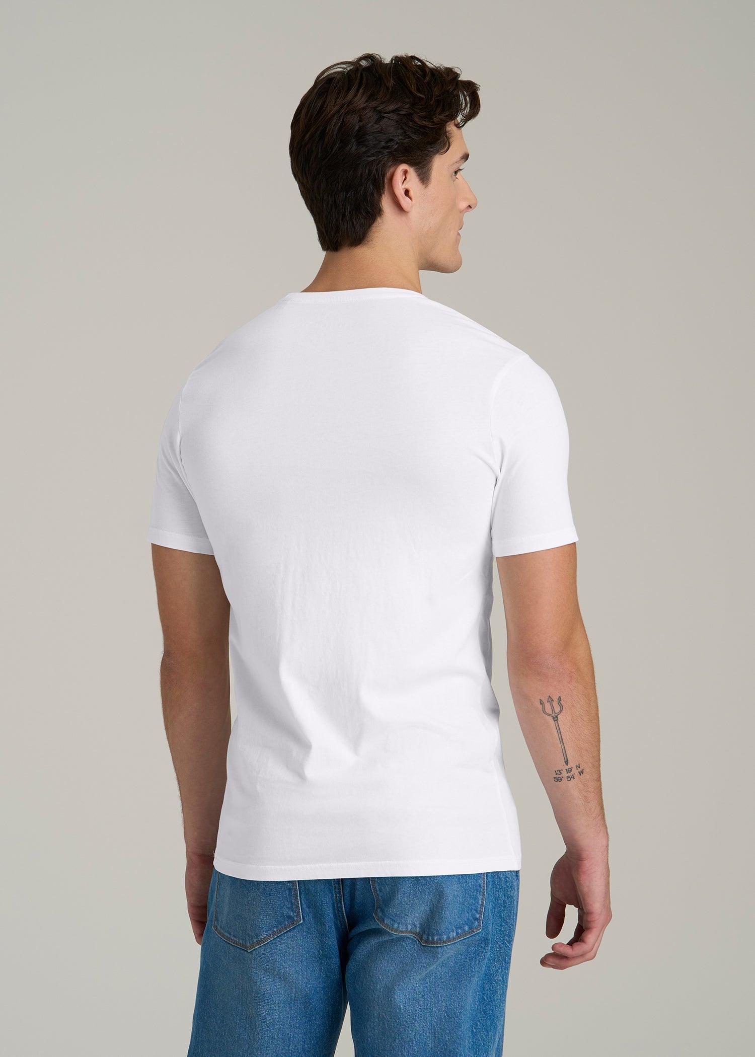 The Everyday Regular Fit Crewneck T-Shirt for Tall Men in White Male Product Image