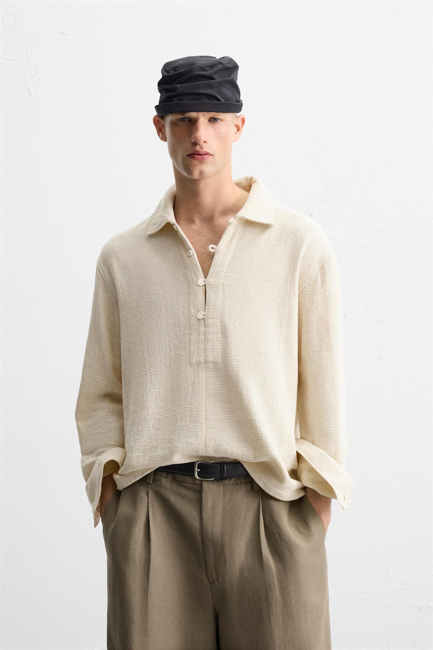 TEXTURED POLO SHIRT Product Image