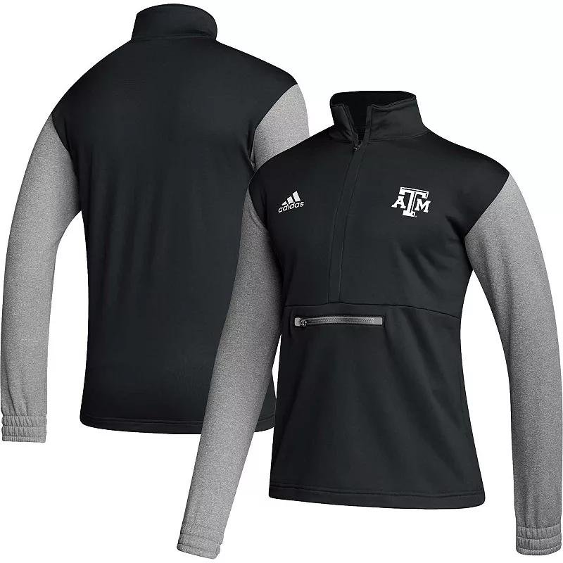 Men's adidas Black Texas A&M Aggies Team Issue AEROREADY Quarter-Zip Jacket,  Product Image