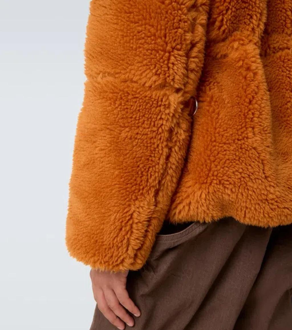 SACAI Wool-blend And Canvas Jacket In Orange Product Image