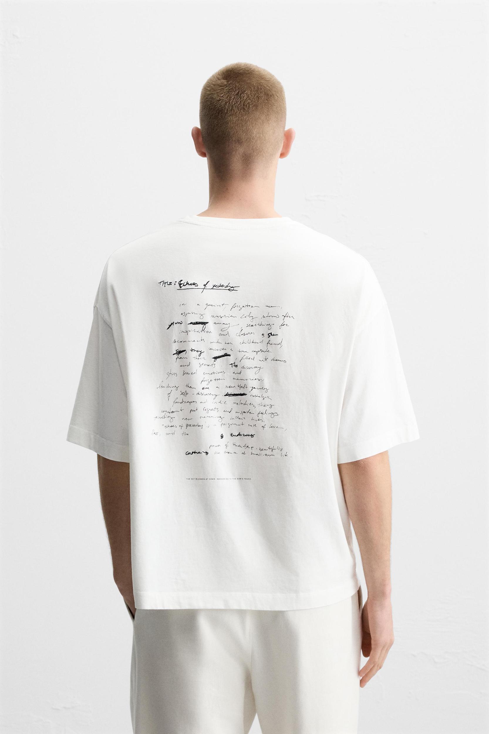 EMBROIDERED TEXT T-SHIRT Product Image