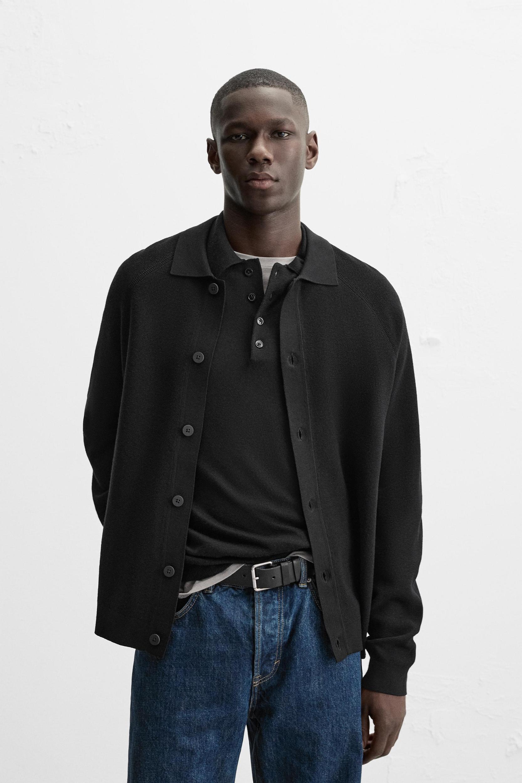 TEXTURED VISCOSE CARDIGAN Product Image