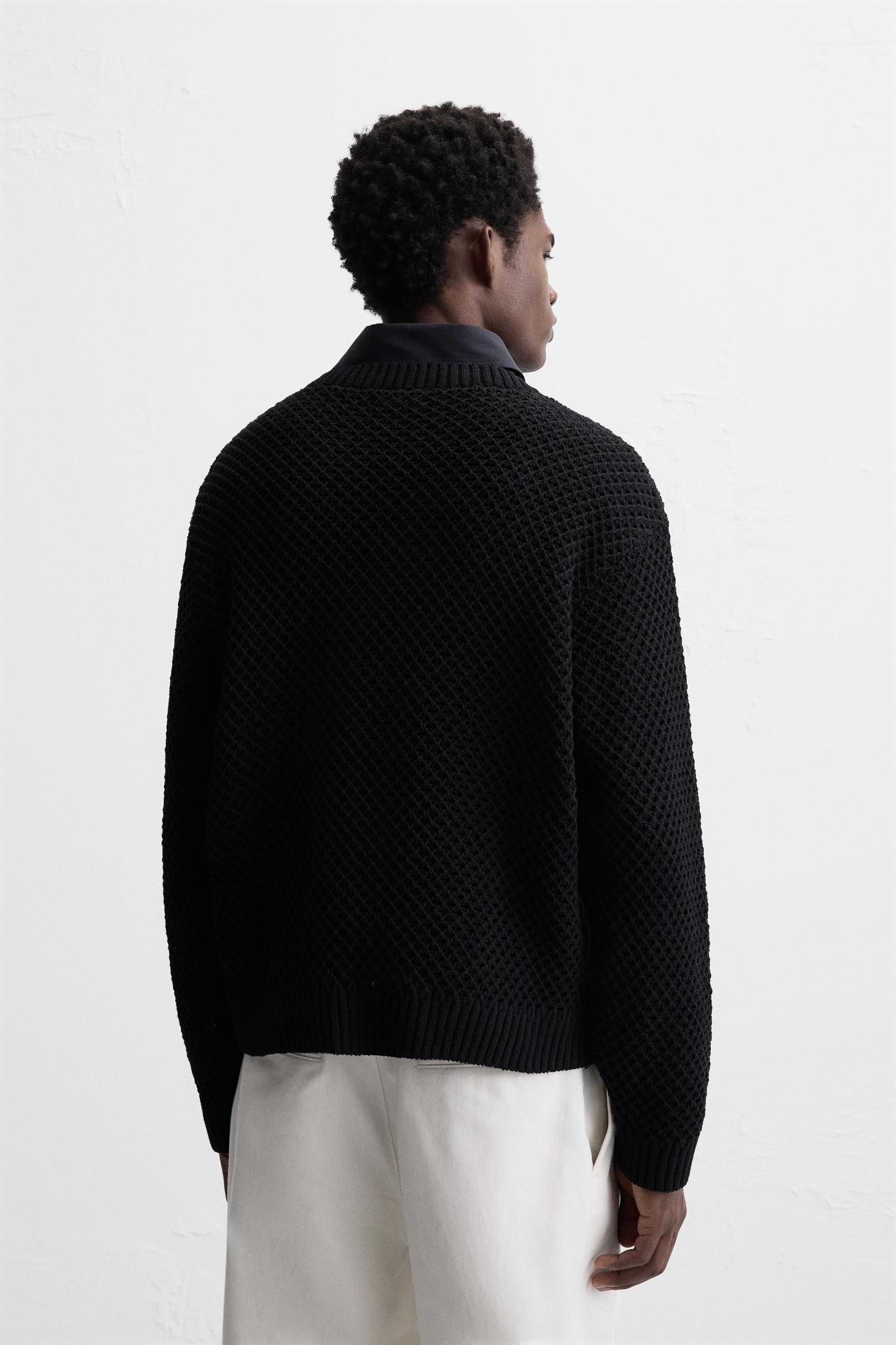 STRUCTURED OPENWORK SWEATER Product Image