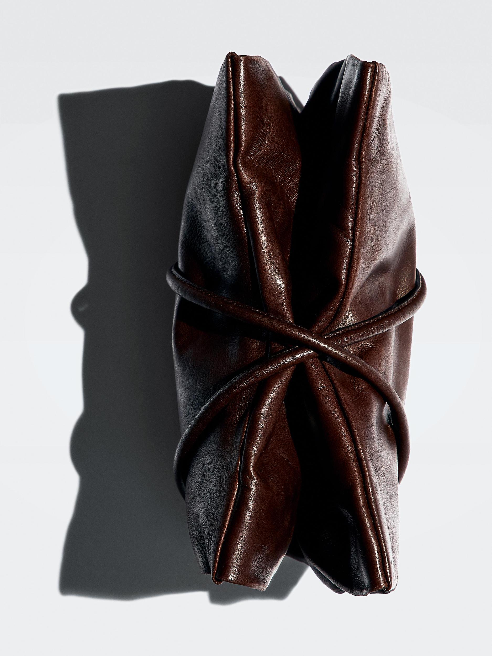 Small nappa leather bag with compartments Product Image