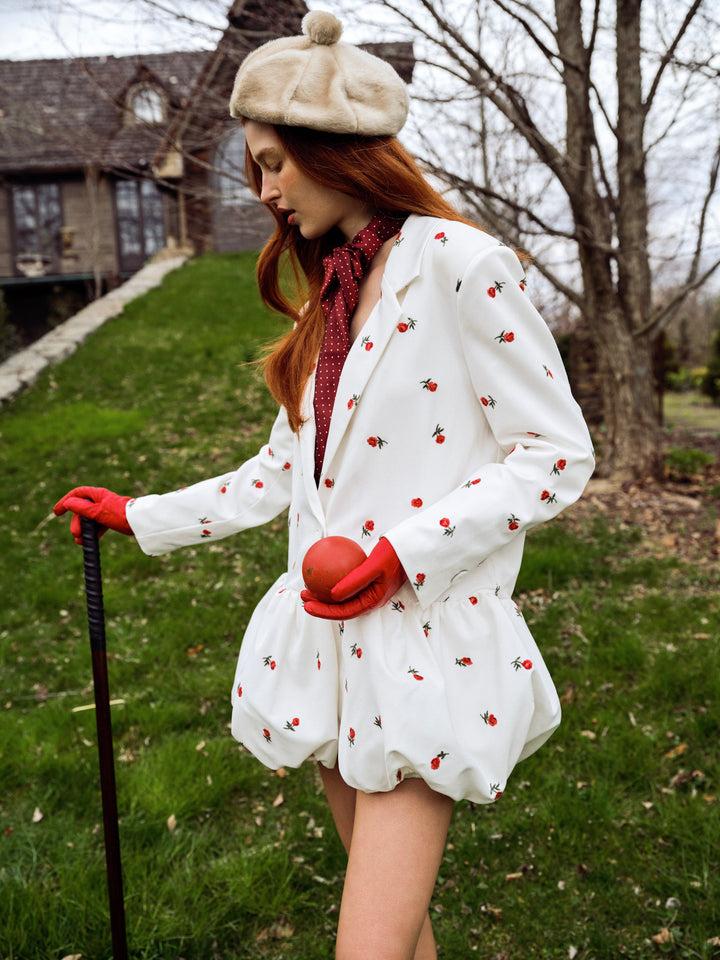 Talia Blazer Dress — White Product Image