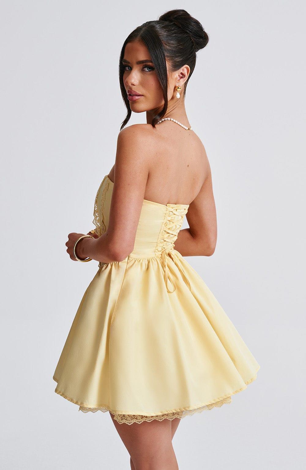 Evie Mini Dress - Lemon Product Image