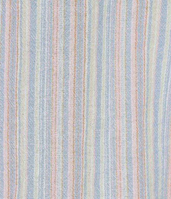 Westbound Plus Size Short Sleeve Stripe Square Neck Top Product Image