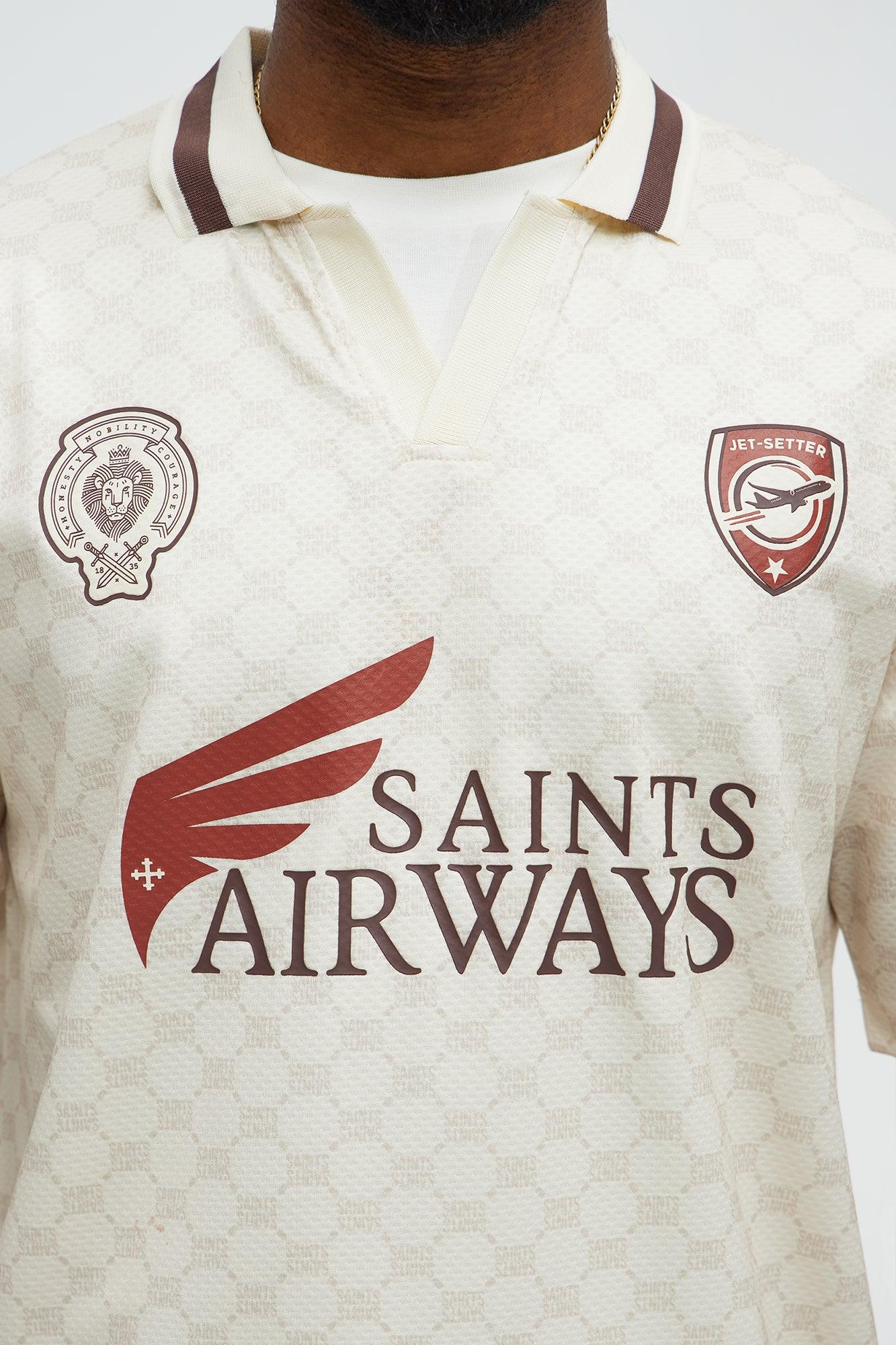Saints Johnny Collar Soccer Jersey - Ivory Product Image
