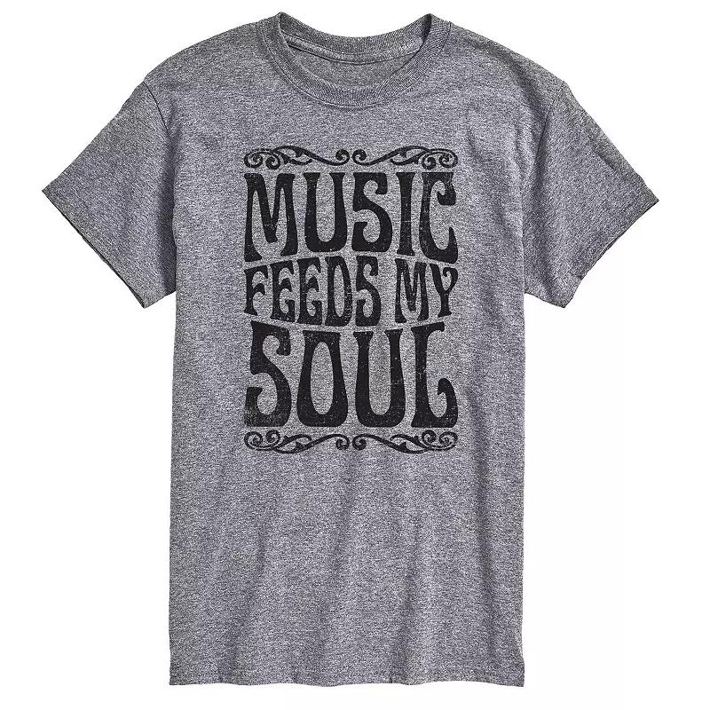 Big & Tall Music Feeds My Soul Tee, Men's,  Product Image