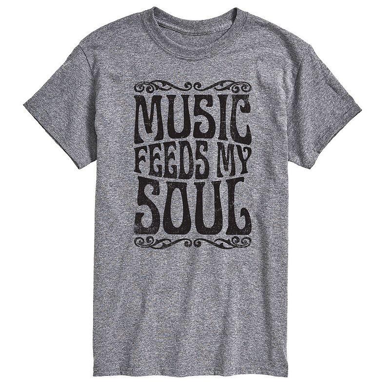 Big & Tall Music Feeds My Soul Tee, Men's,  Product Image