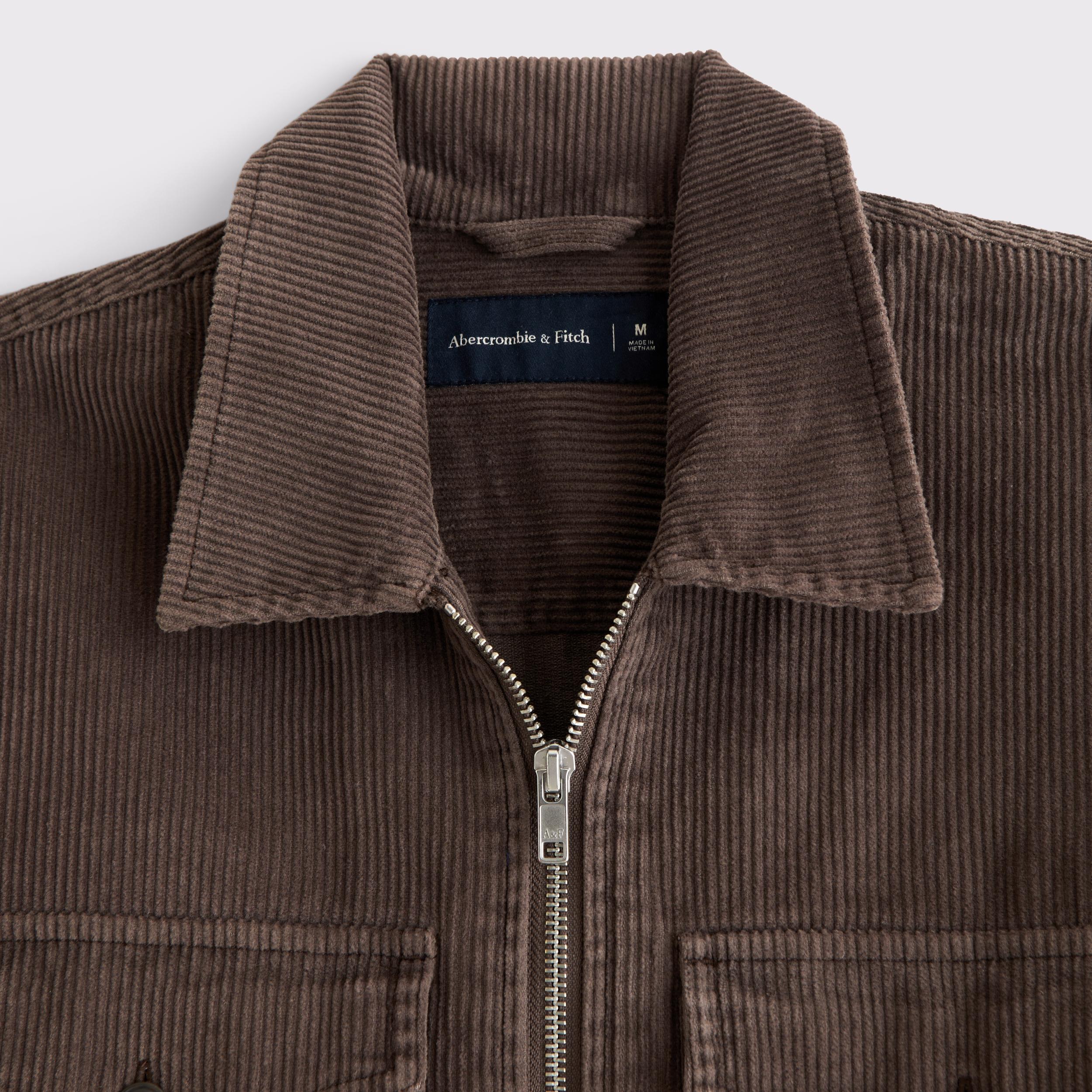 Corduroy Zip Shirt Jacket Product Image