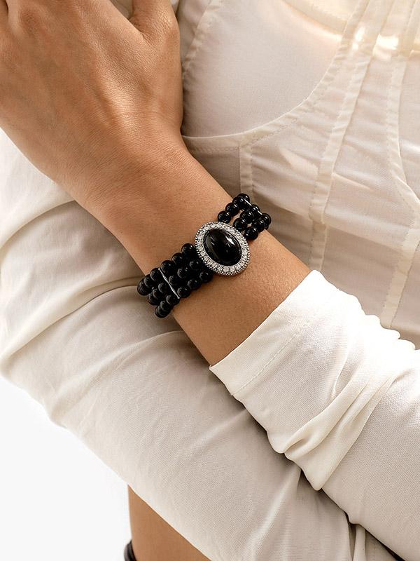 Adjustable Chains Geometric Rhine Stones Bracelet Accessories Product Image