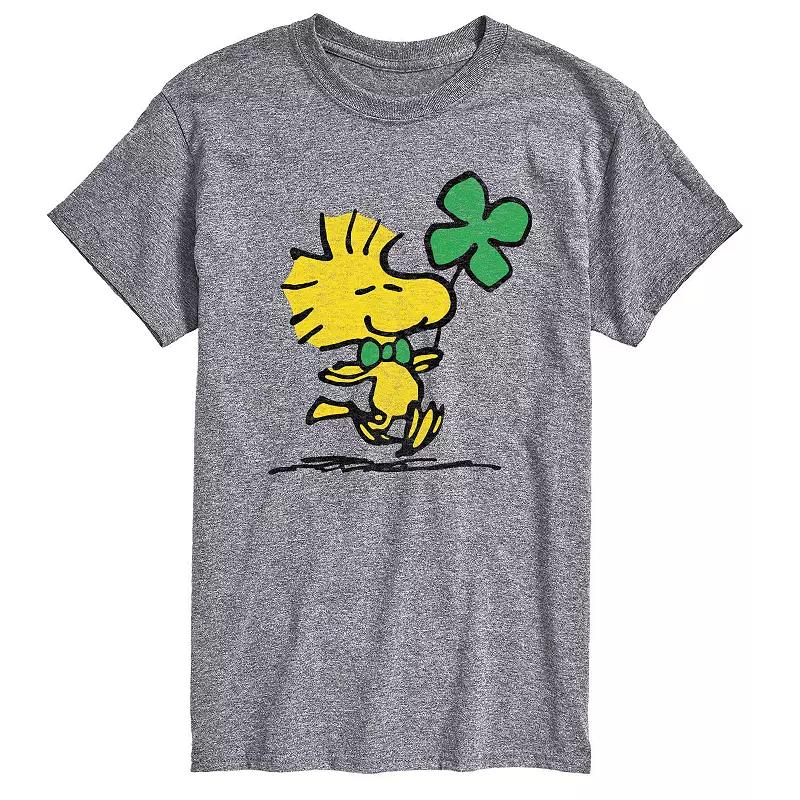 Big & Tall Peanuts Woodstock & Clover Graphic Tee, Mens Grey Gray Product Image