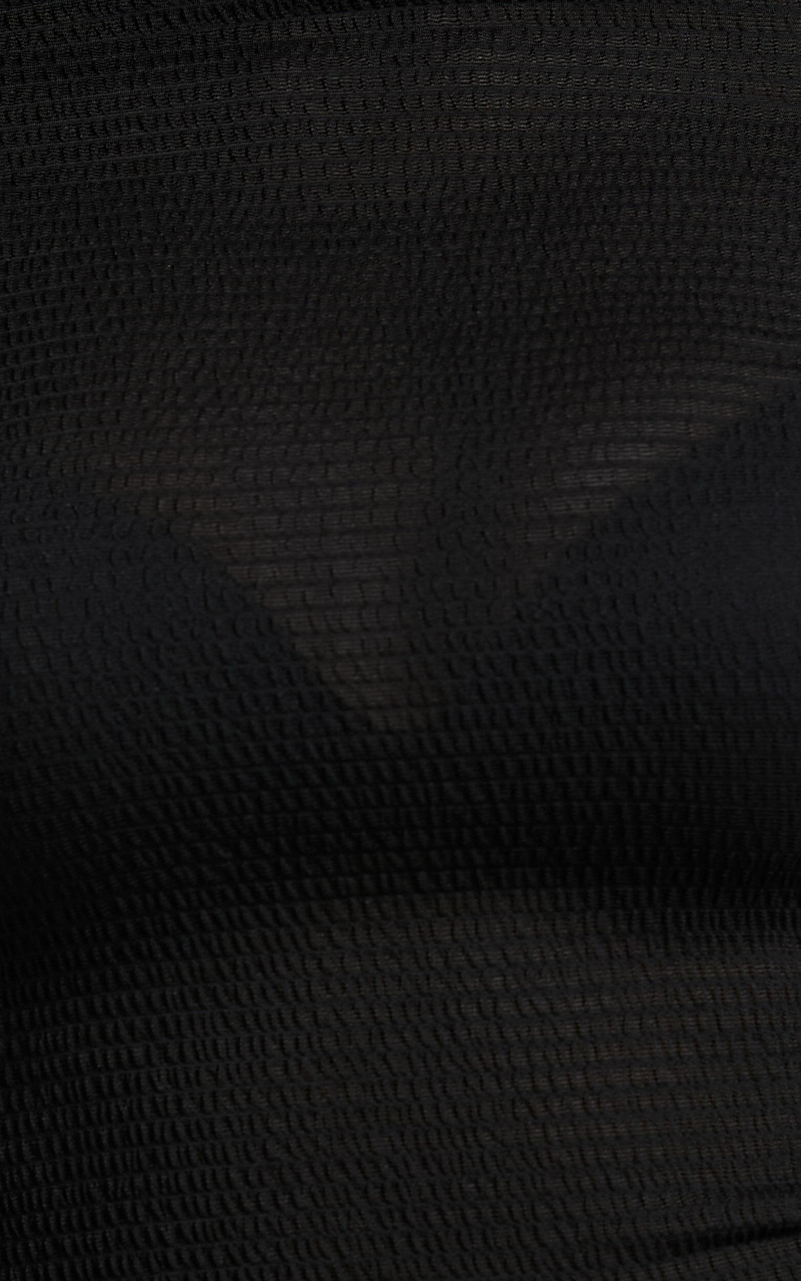 Rhialyn Top - Long Sleeve Sheer Top in Black Product Image